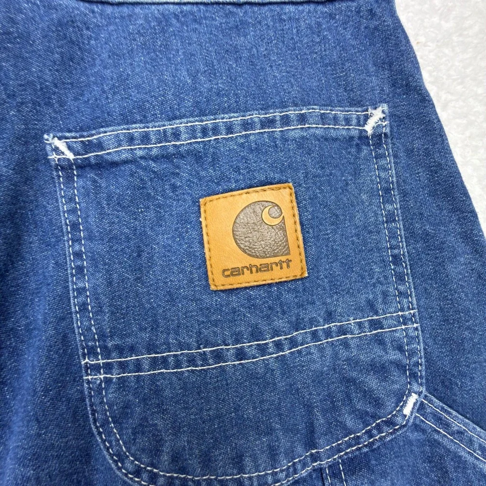 Carhartt Loose Original Fit Dungaree Jeans Blue Mens 30x30 B13 DST NWT NOS